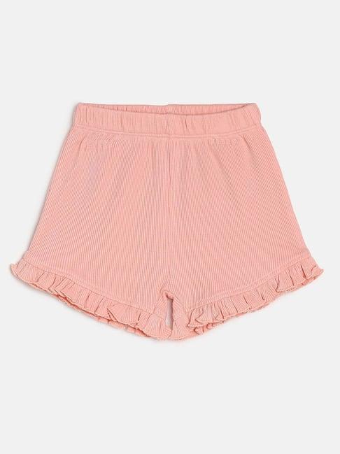 miniklub kids peach solid shorts