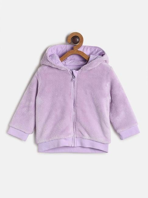 miniklub kids purple solid full sleeves jacket