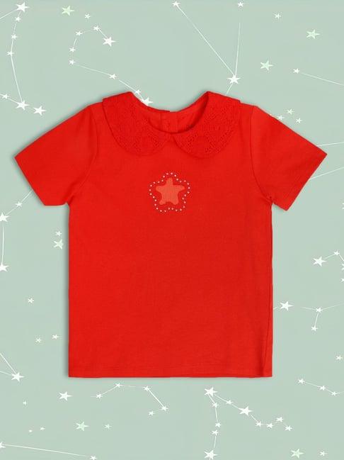 miniklub kids red printed top