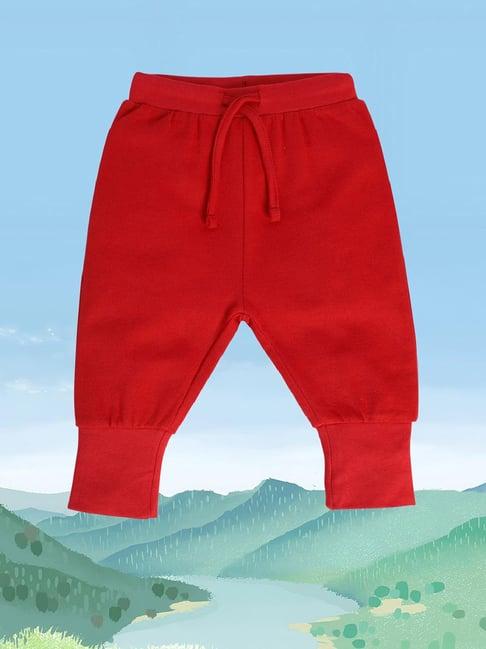 miniklub kids red solid joggers