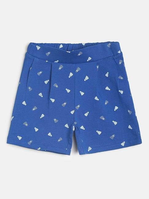 miniklub kids royal blue printed shorts