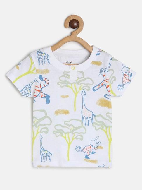 miniklub kids white printed t-shirt