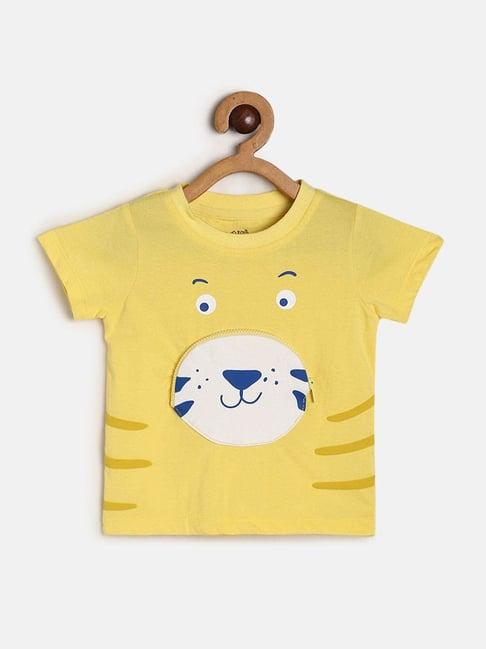 miniklub kids yellow printed t-shirt