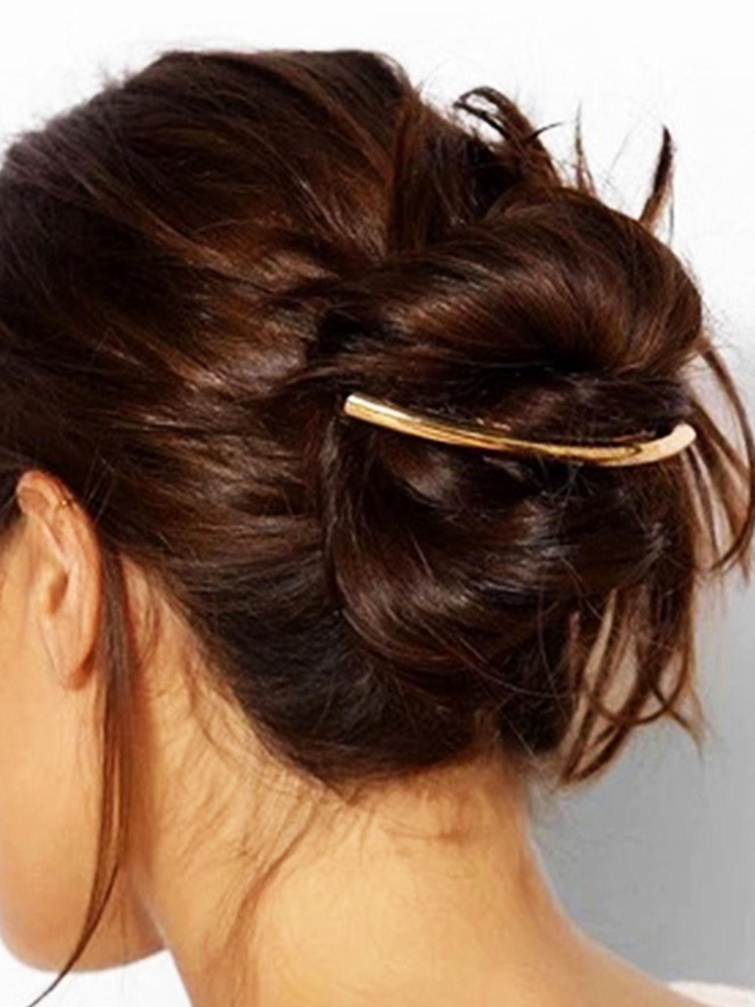 minimal curved hair clip