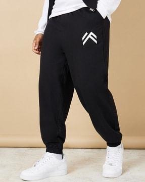 minimal print oversized joggers