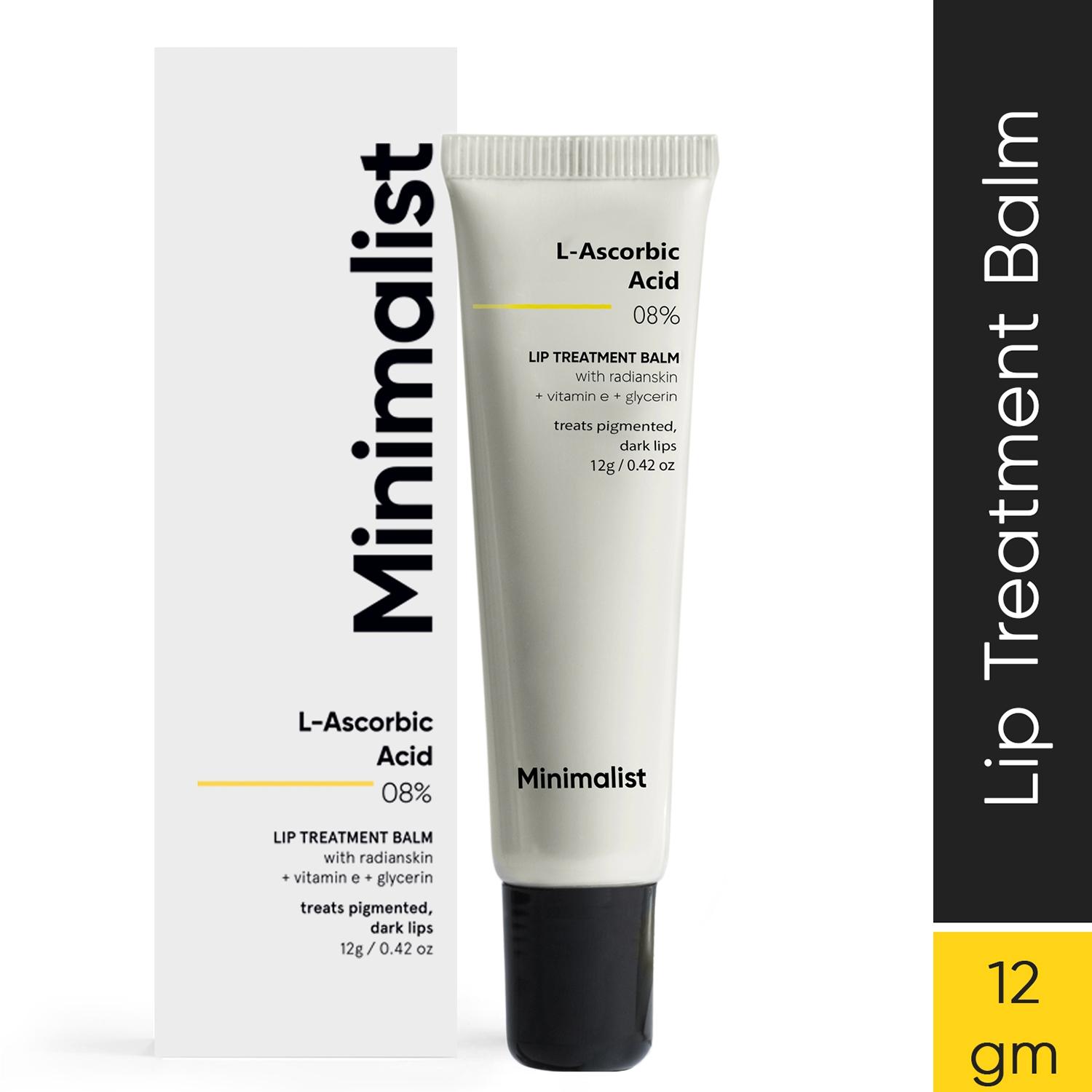 minimalist 8% l-ascorbic acid lip treatment balm (12g)