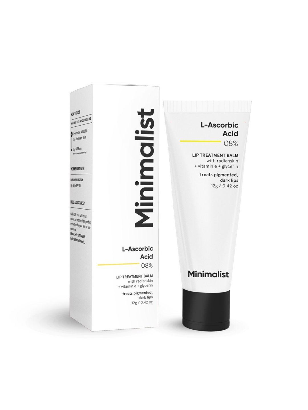 minimalist 8% l-ascorbic acid lip treatment balm with vitamin e 12gm