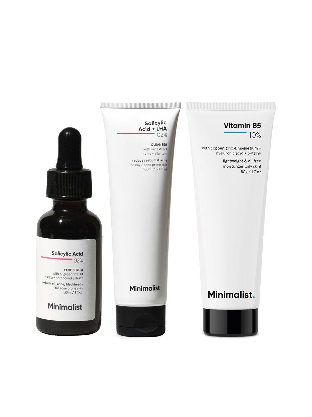 minimalist anti acne solution-face serum 30 ml + moisturizer 50g + face wash 100 ml