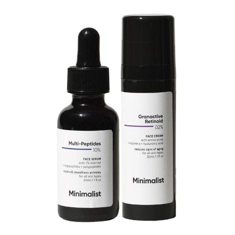 minimalist anti aging night cream + serum duo for all signs of aging