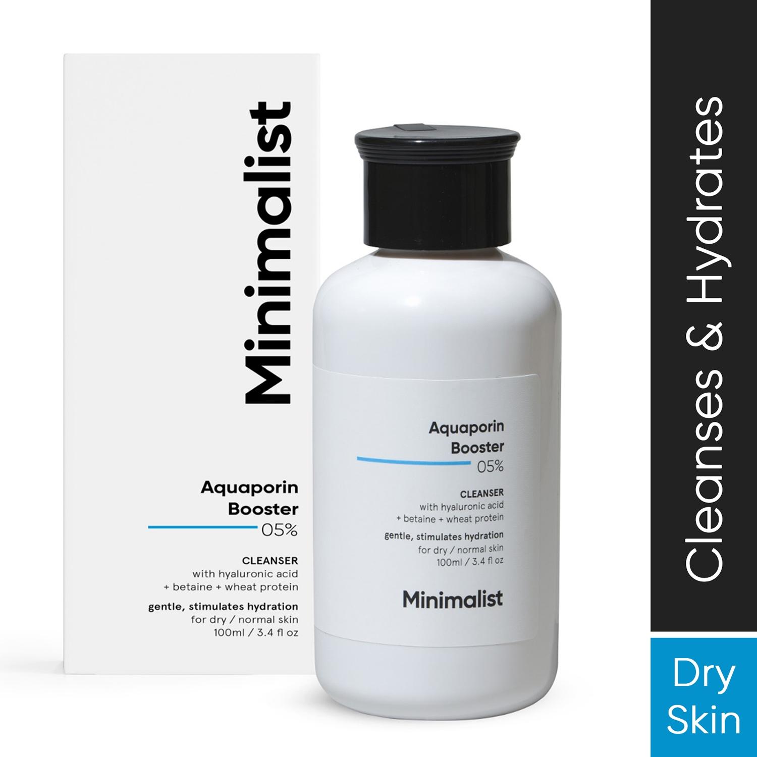 minimalist aquaporin 5% booster face wash with hyaluronic acid (100g)