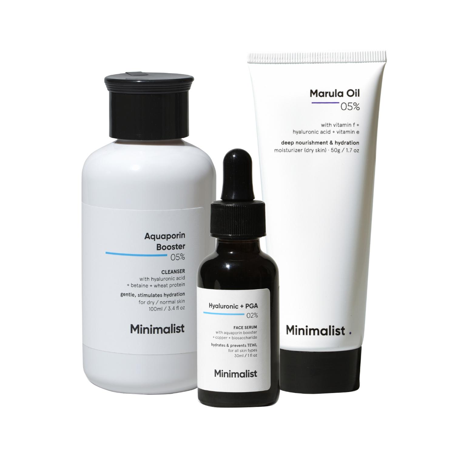 minimalist dry skincare kit - (3 pcs)