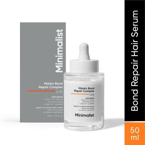 minimalist maleic bond repair complex 5% hair serum with amino acids, argan oil & squalane 50ml