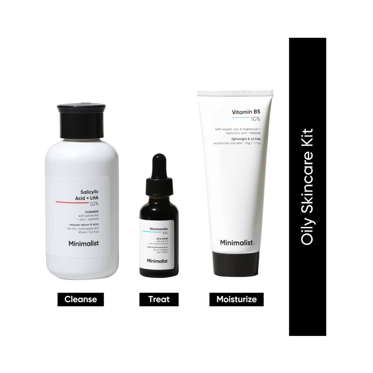 minimalist oily skincare kit - (3 pcs)