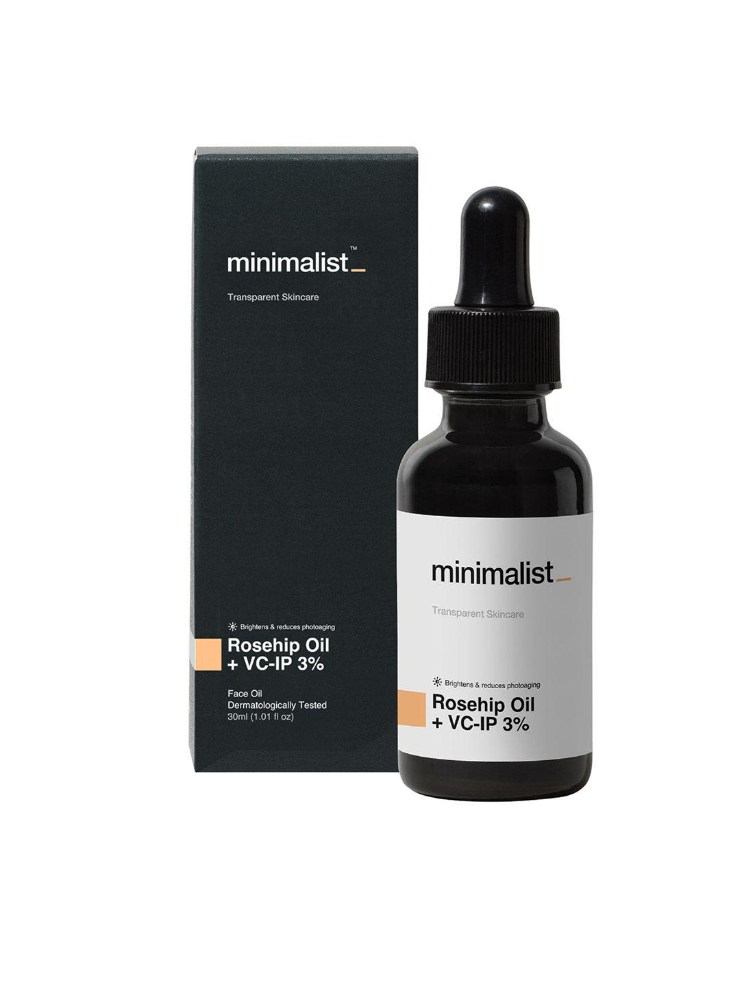 minimalist pure rosehip facial oil with vitamin c - 30 ml