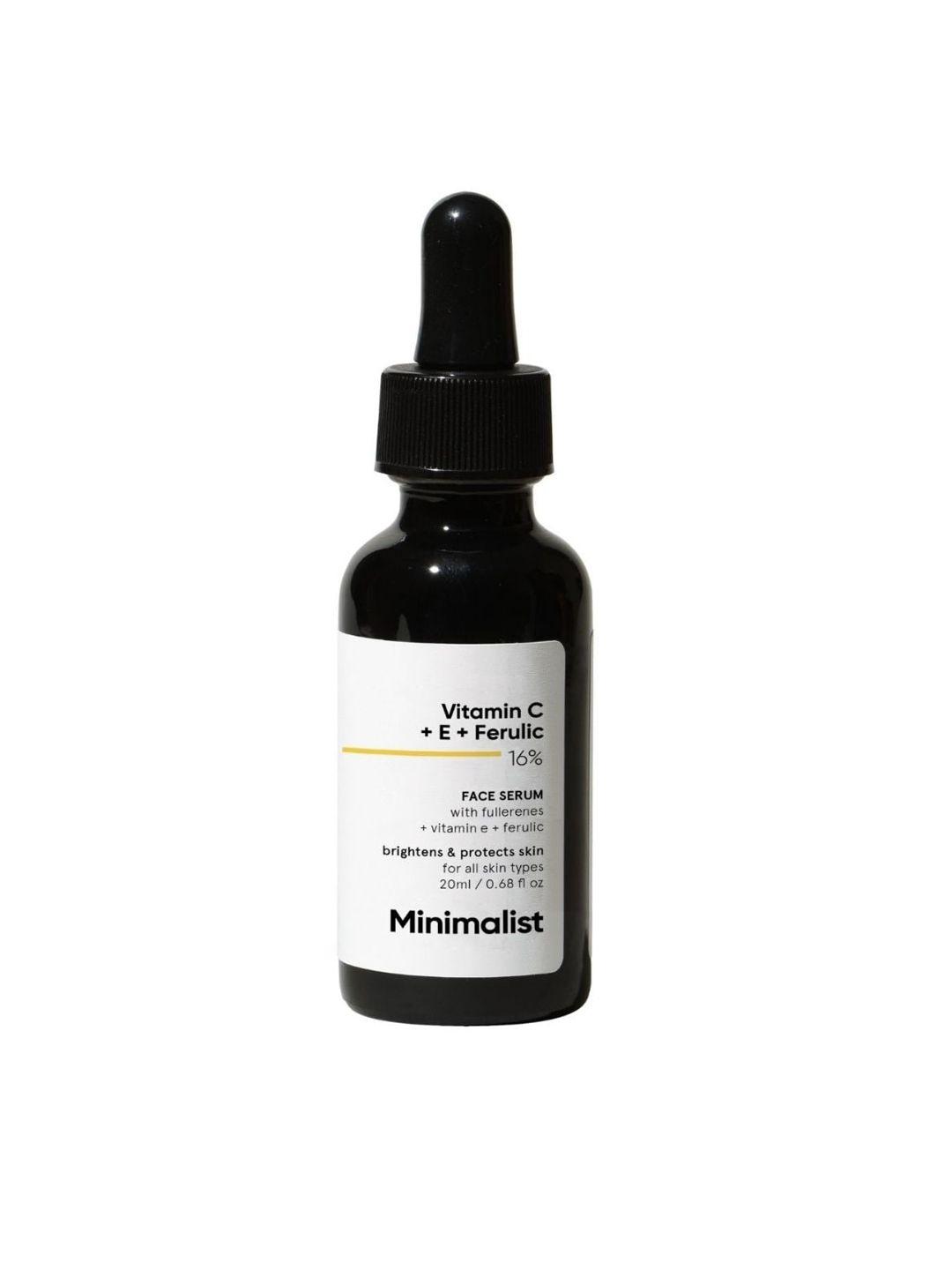 minimalist 16% vitamin c face serum with vitamin e & ferulic acid for brightening - 20ml