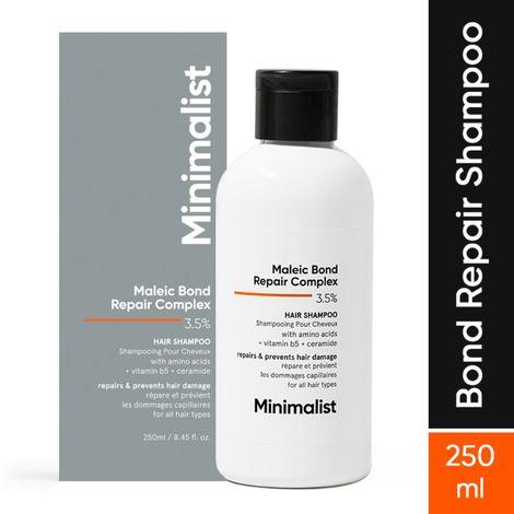 minimalist maleic bond repair complex 3.5% hair shampoo with ceramide, coconut oil & betaine 250ml