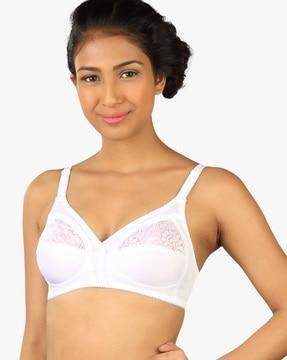 minimiser bra with lace panels