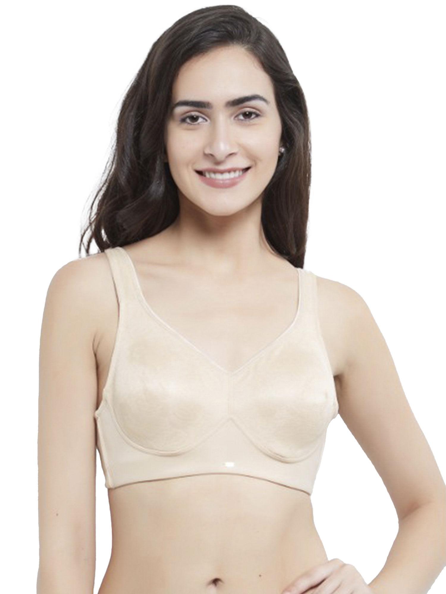 minimizer full coverage non wired bra-nude