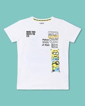 minion print round-neck t-shirt