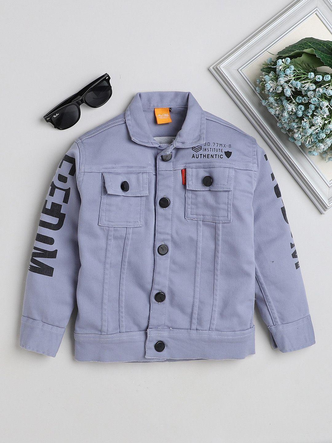 ministitch boys denim jacket with embroidered