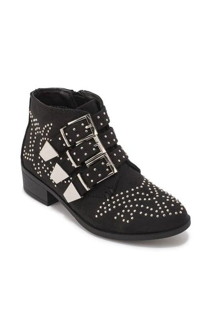 minni tc by truffle collection kids black buckle boots