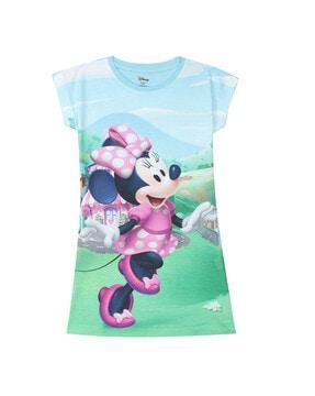minnie mouse print a-line dress