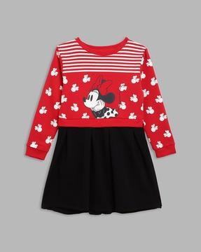 minnie-mouse-print-sweater-dress