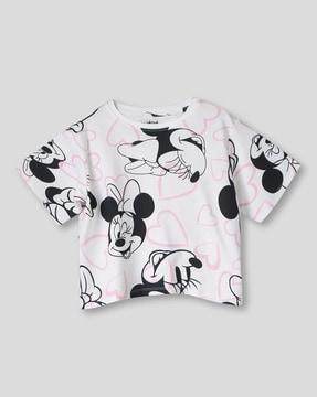 minnie mouse print t-shirt