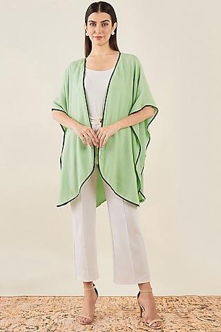 mint green cashmere cape