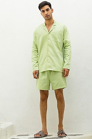 mint green cotton lounge shirt