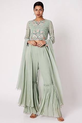 mint-green-embroidered-gharara-set-for-girls