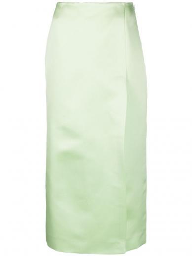 mint green midi skirt
