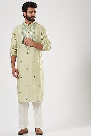 mint embroidered kurta