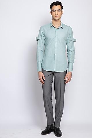 mint linen cotton shirt