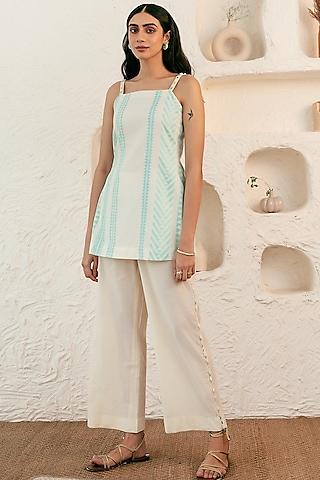 mint strappy a-line tunic set