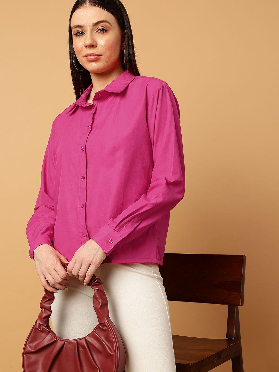 mint street comfort opaque pure cotton casual shirt