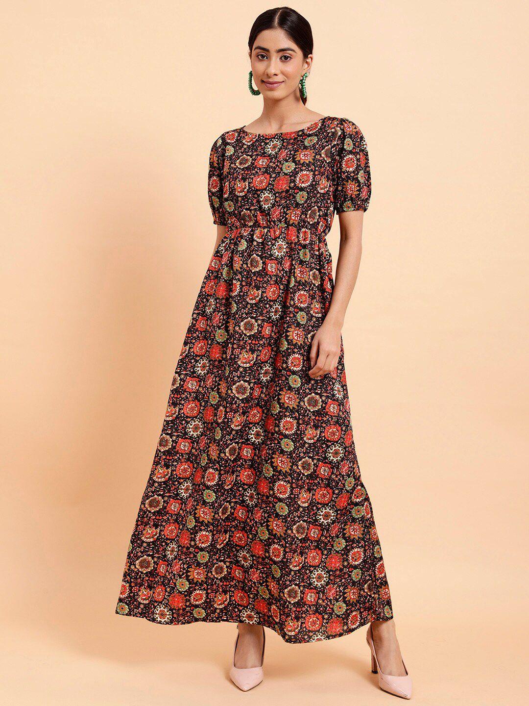 mint street floral printed crepe maxi dress