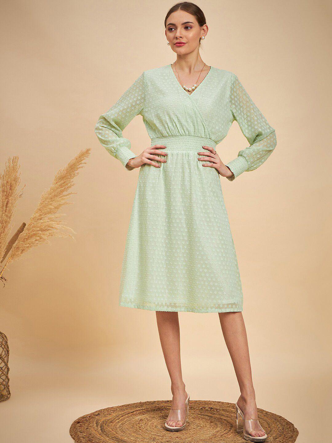 mint street georgette a-line dress