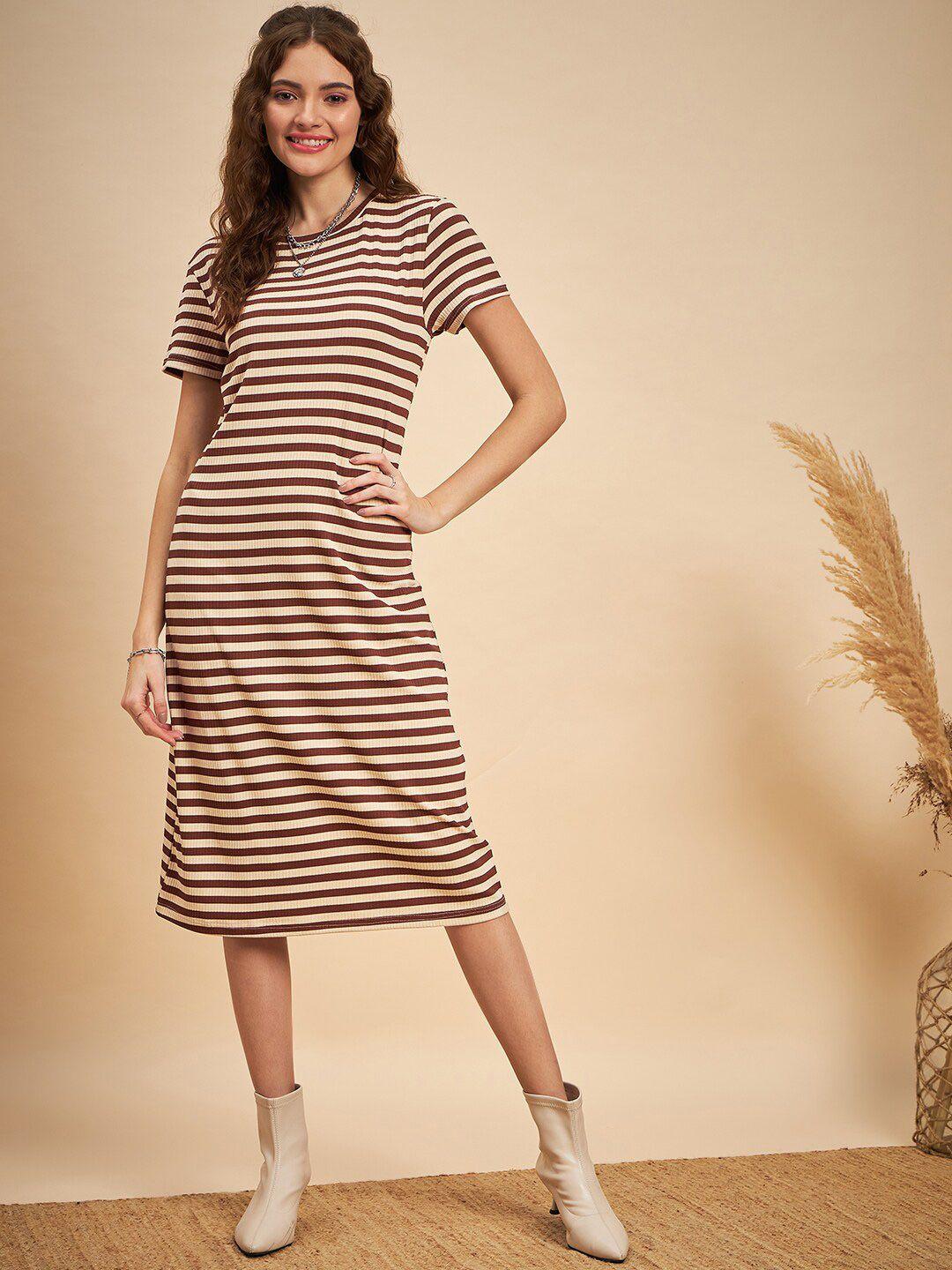 mint street striped a-line dress