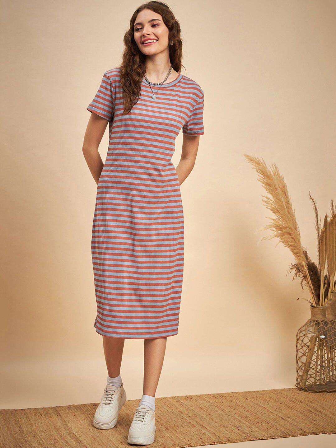 mint street striped a-line dress