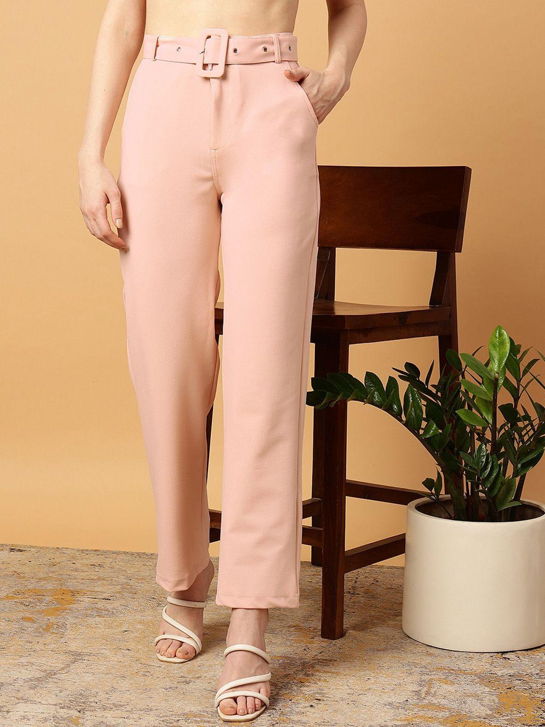 mint street women relaxed straight fit parallel trousers