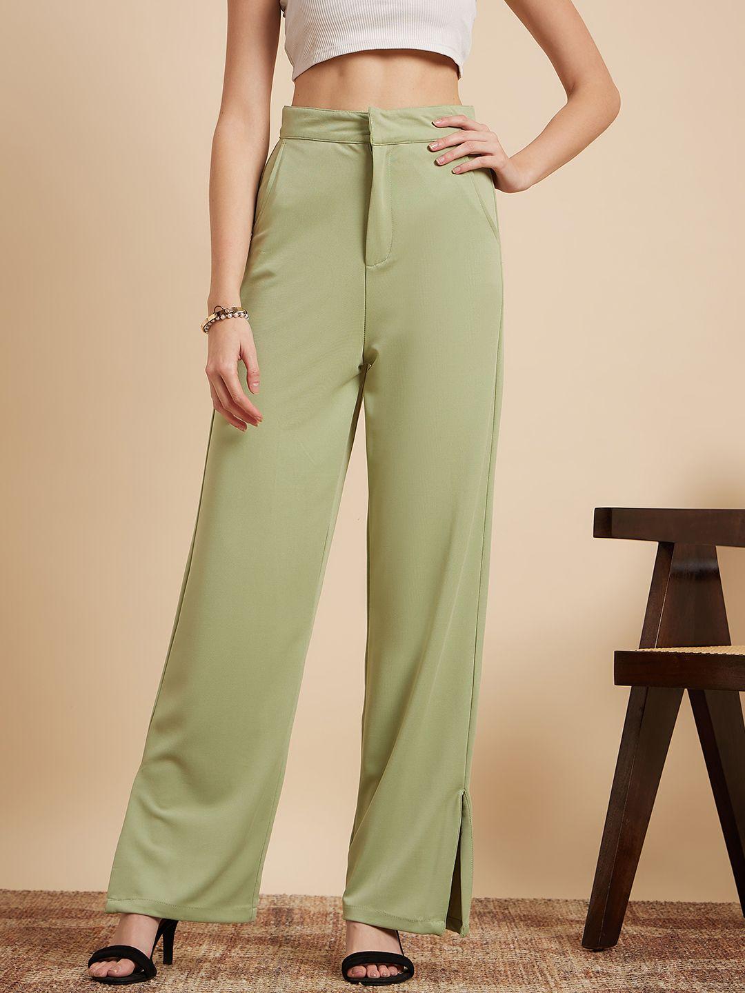 mint street women tailored straight fit parallel trousers