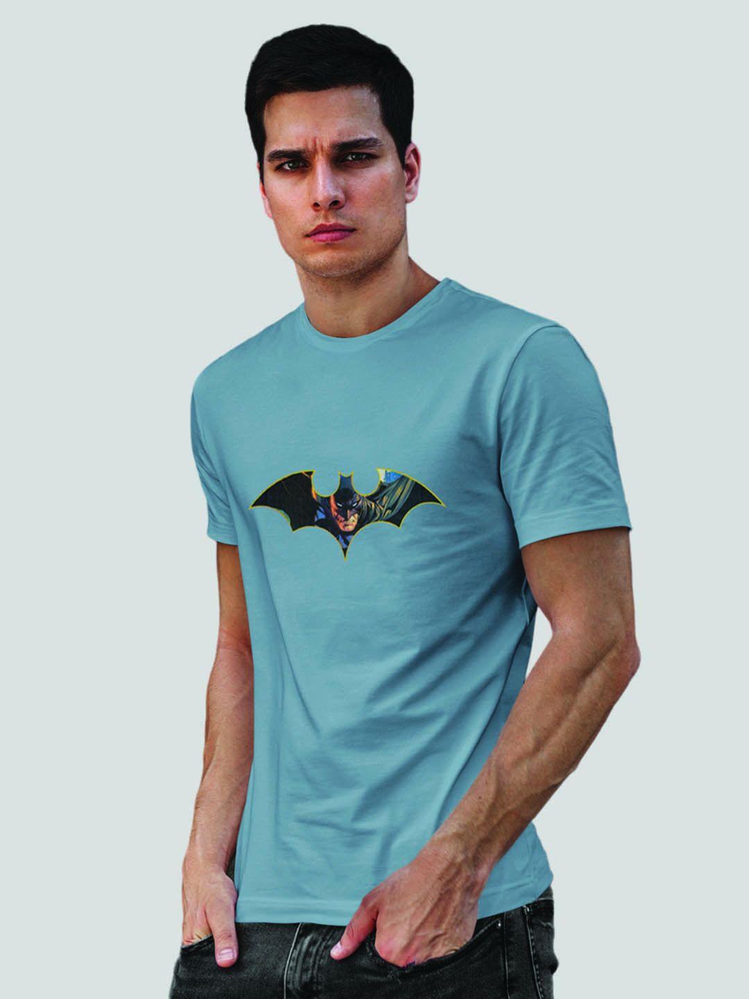 minute mirth batman printed cotton lycra round neck t- shirt