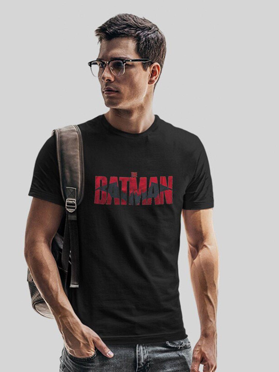 minute mirth batman typography printed t-shirt
