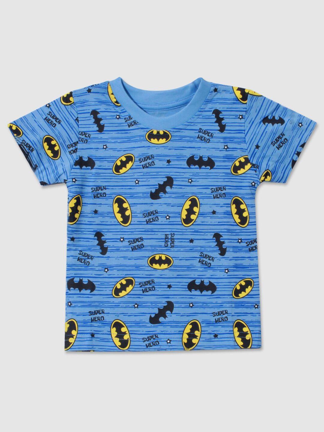 minute mirth boys batman printed round neck short sleeves pure cotton regular t-shirt