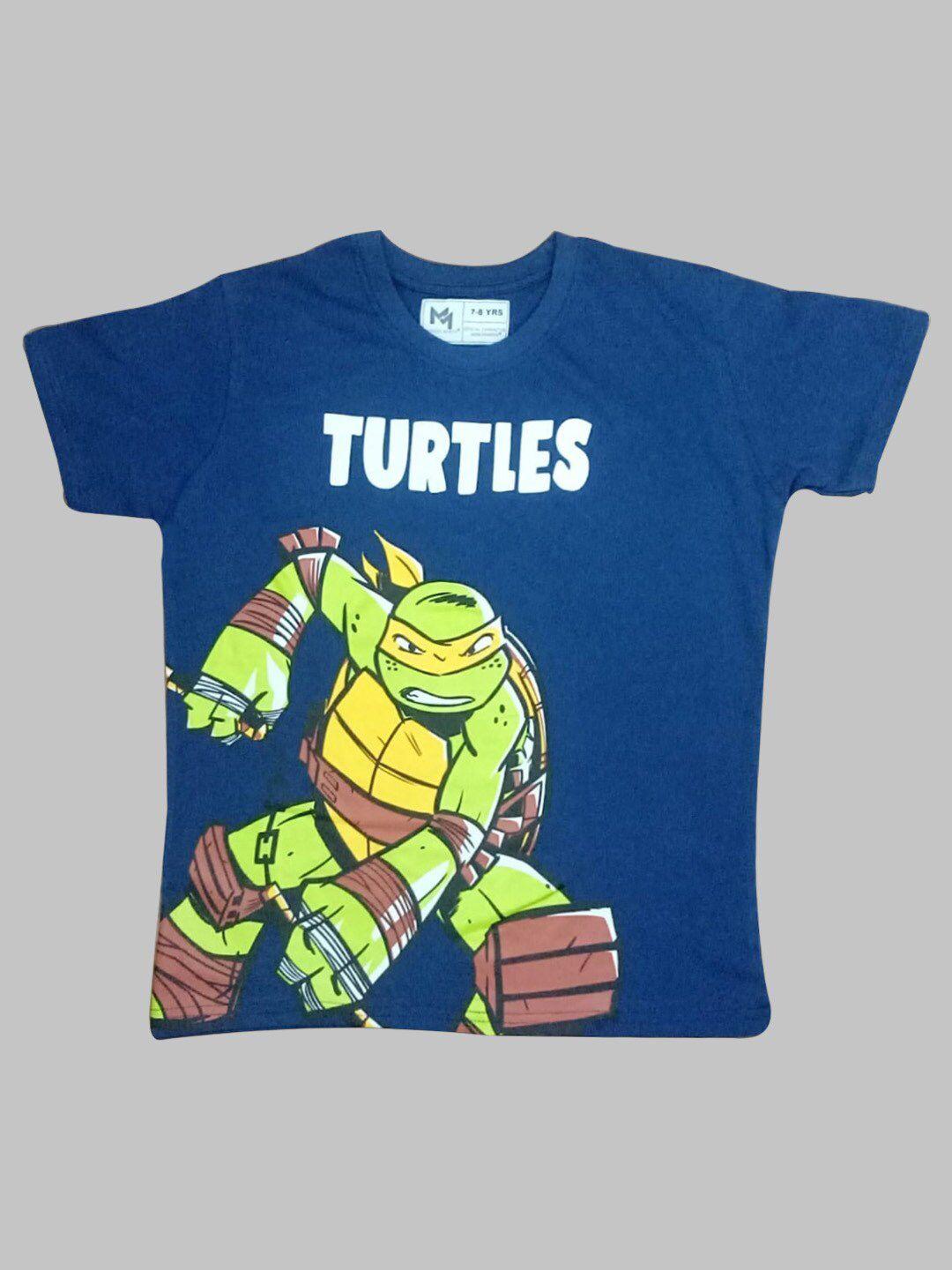 minute mirth boys mutant ninja turtles printed pure cotton t-shirt