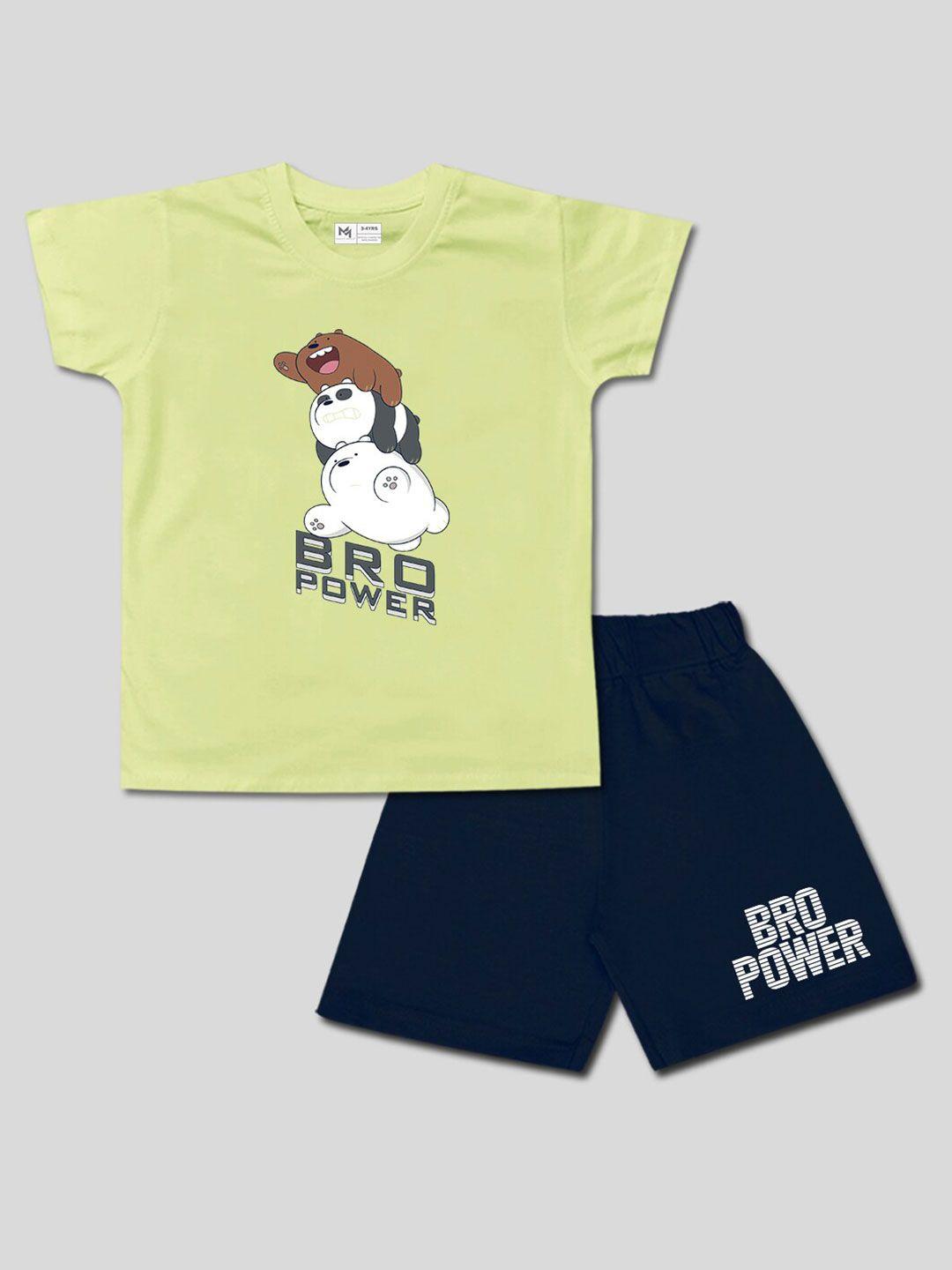 minute mirth boys printed pure cotton clothing set