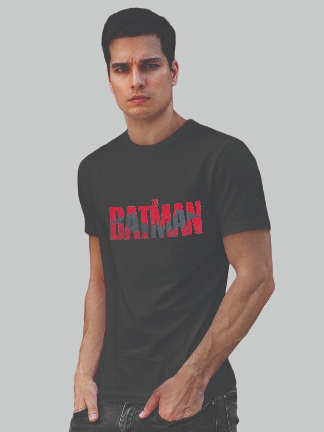 minute mirth round neck short sleeves typography batman printed t-shirt