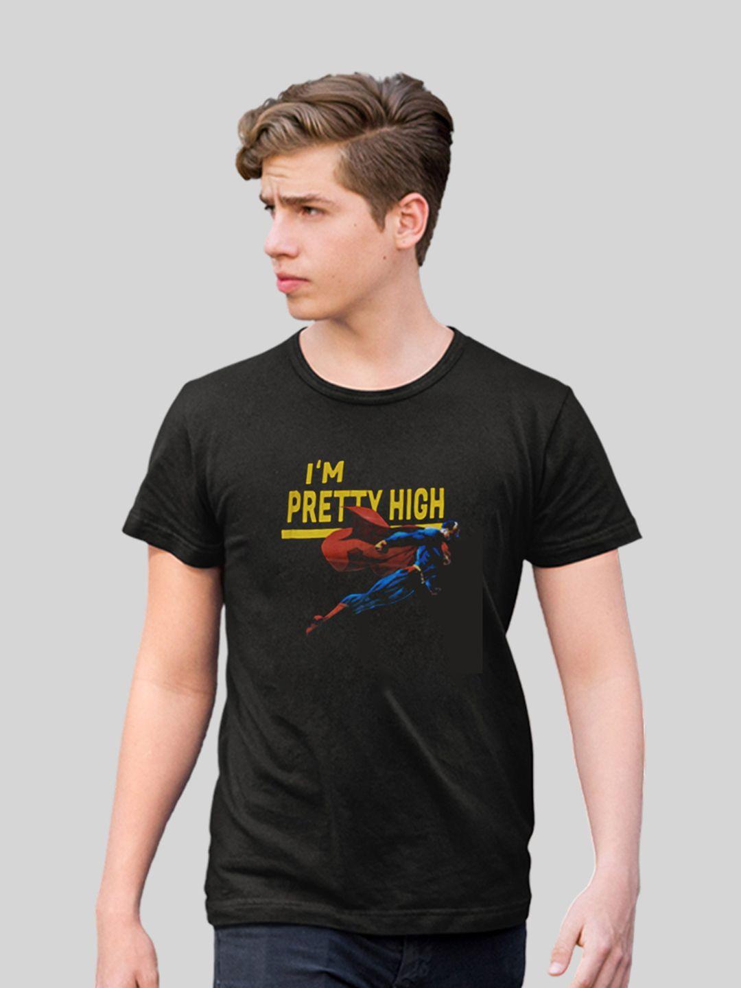 minute mirth superman printed cotton lycra round neck t- shirt