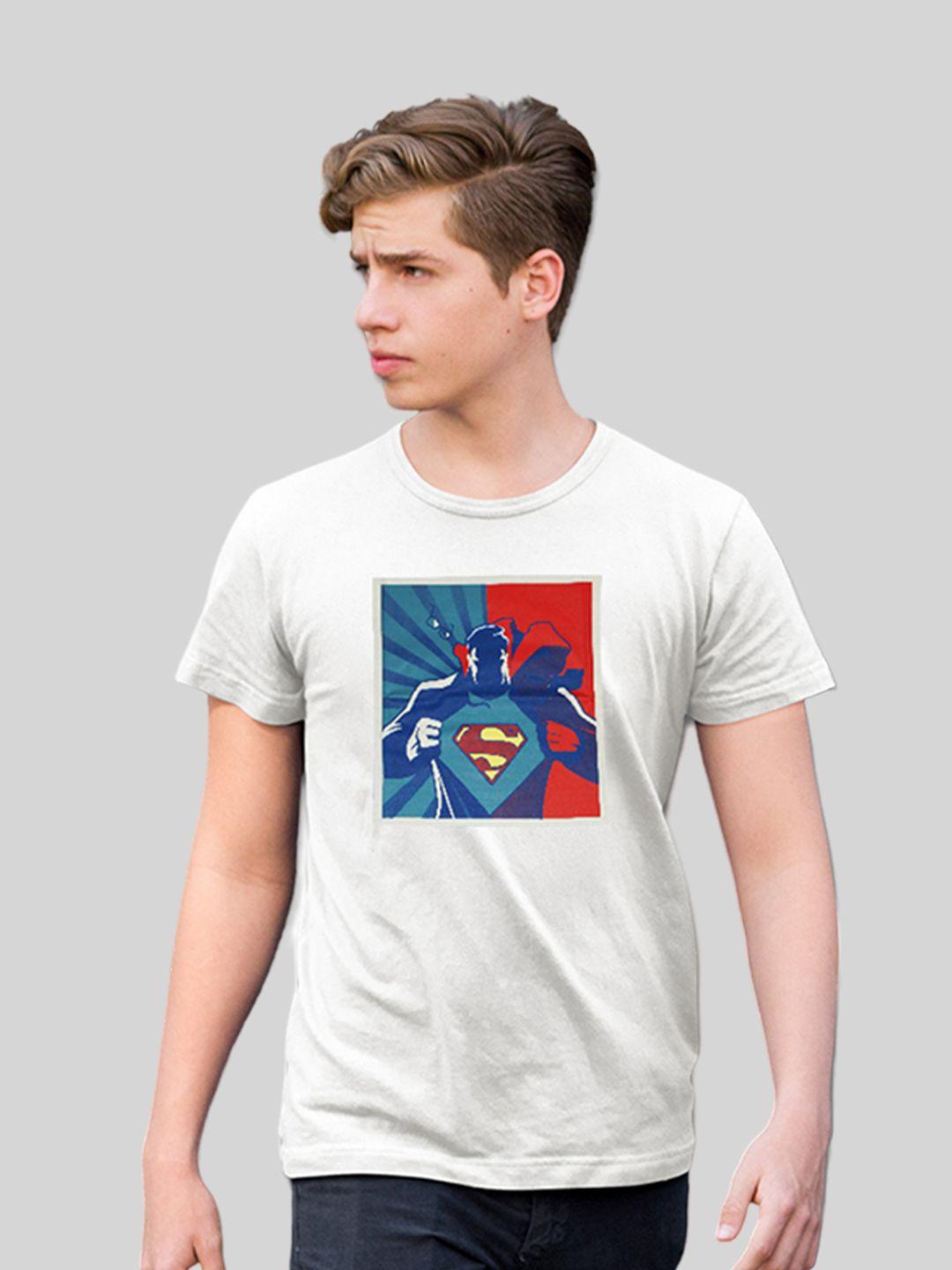 minute mirth superman printed t- shirt